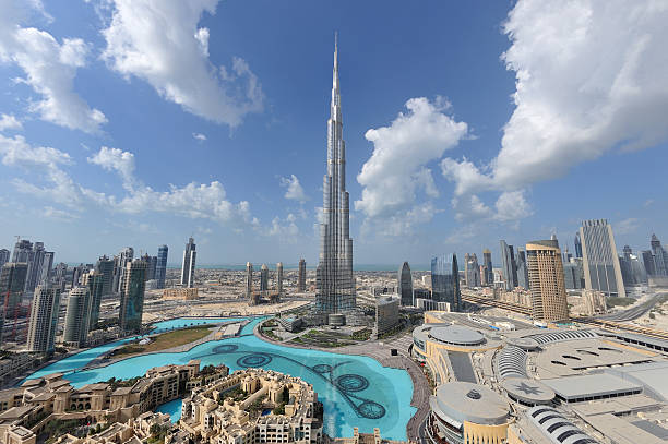 Aerial view of the Burj Khalifa and Dubai skyline, highlighting business opportunities and visa cost factors.